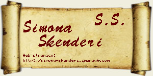 Simona Skenderi vizit kartica